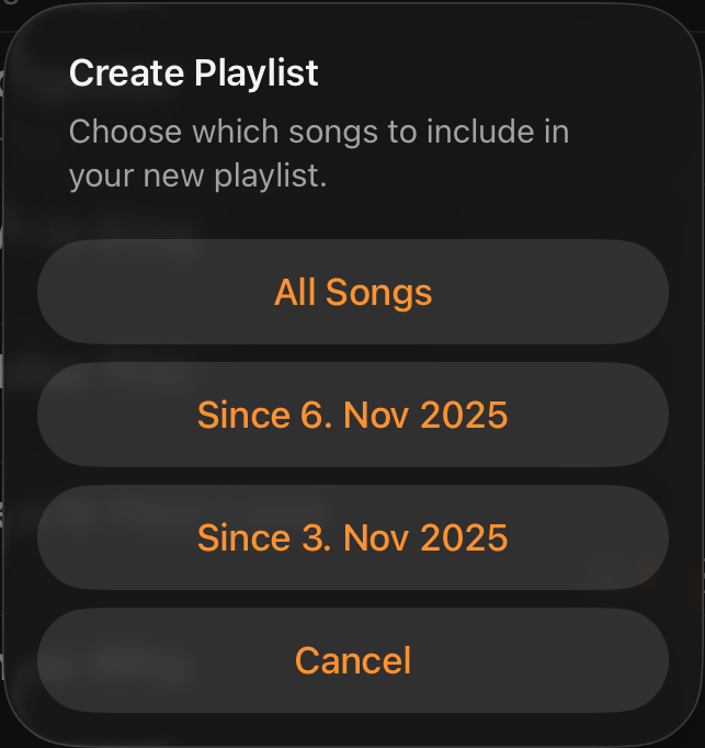 Create Playlist from History
