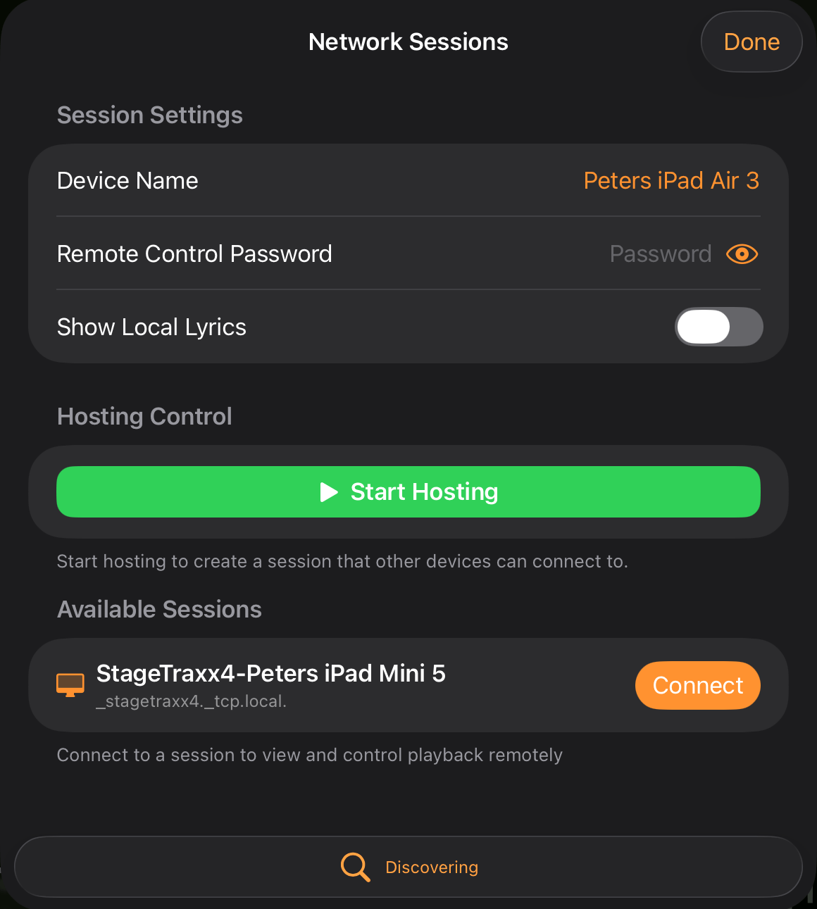 Network Sessions Overview