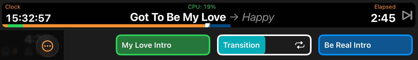 Audio Regions Top Panel