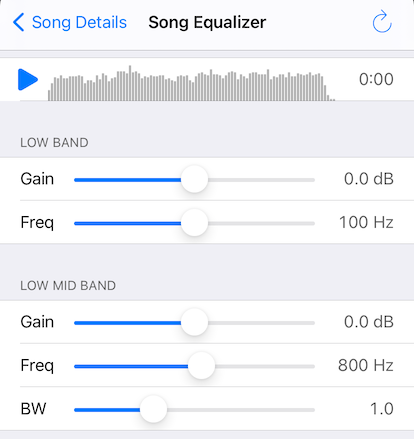 Song Equalizer Section